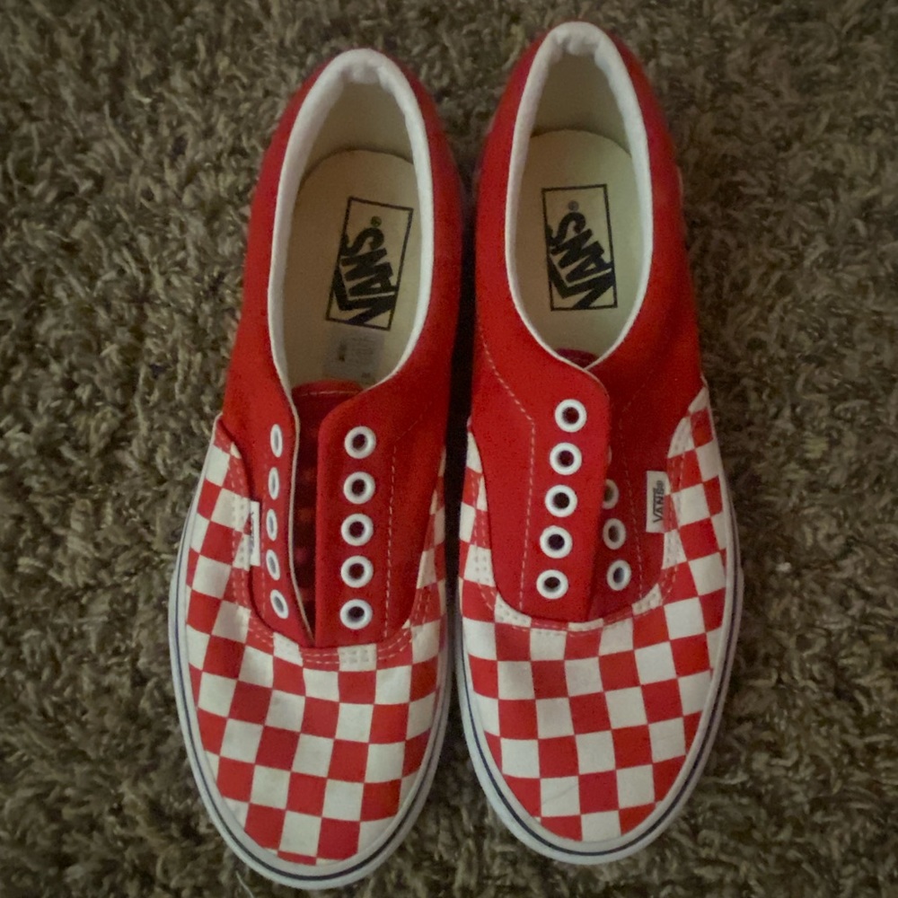 Red checkered vans